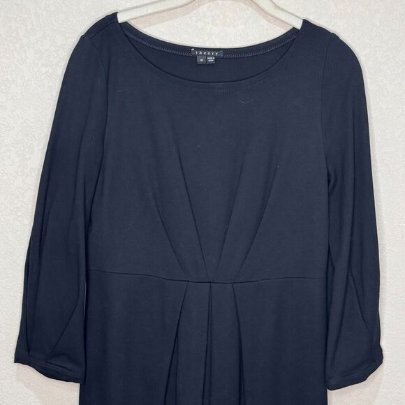 Theory Black Dress Size Medium Luann Downtown Long Sleeve Knit - Picture 3 of 9